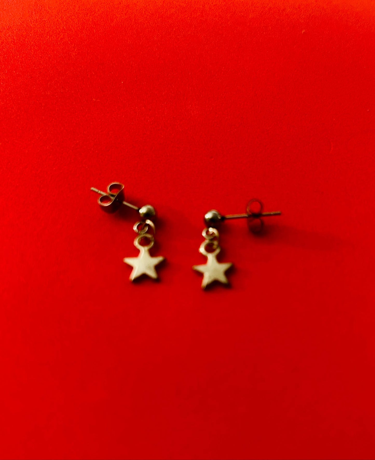 Silver Star drop Earrings