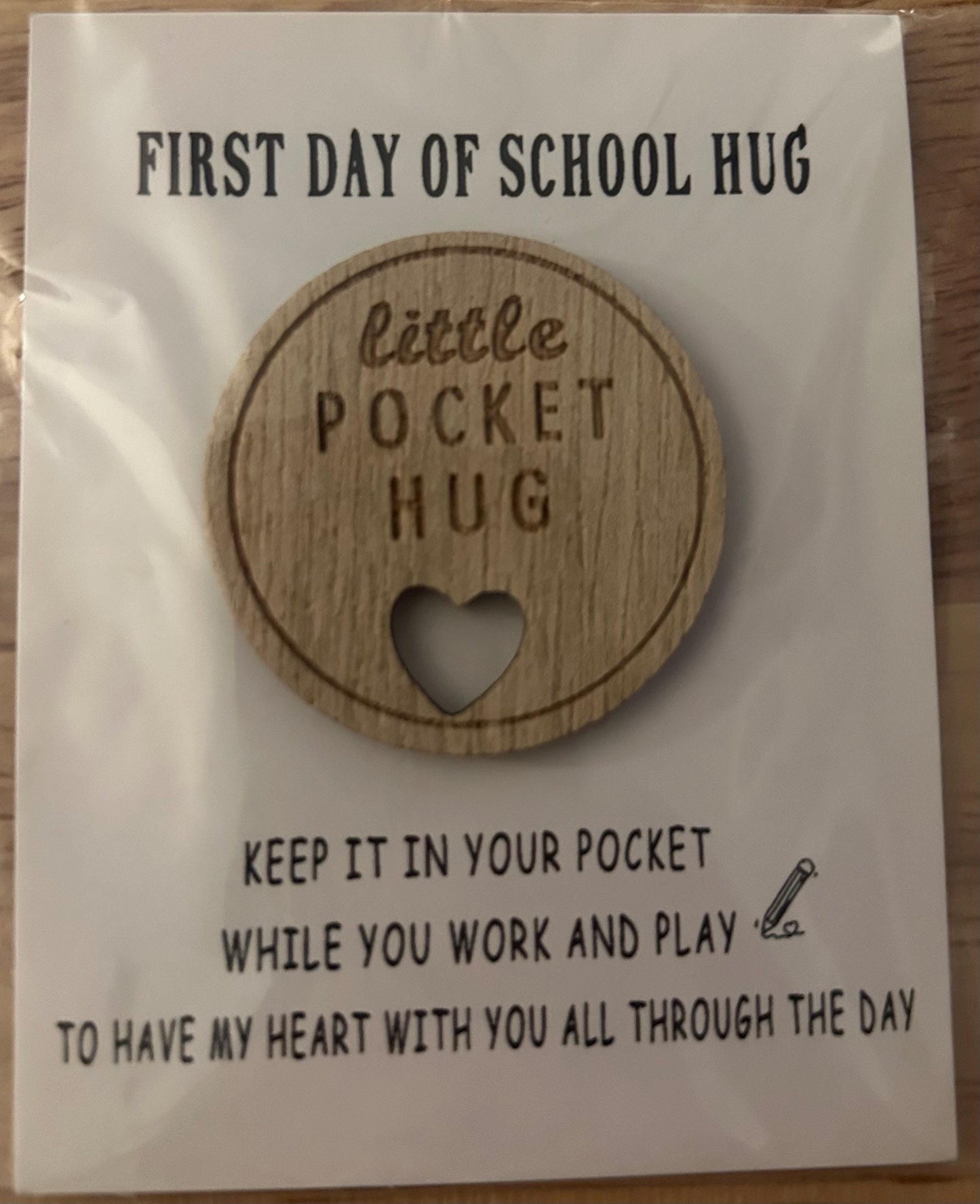 First Day of School Pocket Hug
