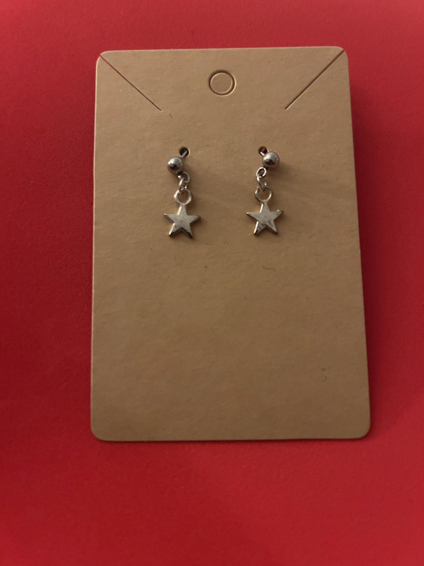 Silver Star drop Earrings